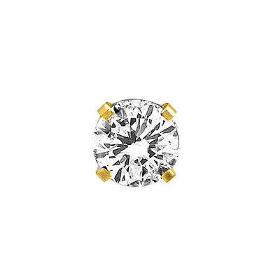 Single Stud Earring with Carat TW of Diamonds in 14kt Yellow Gold