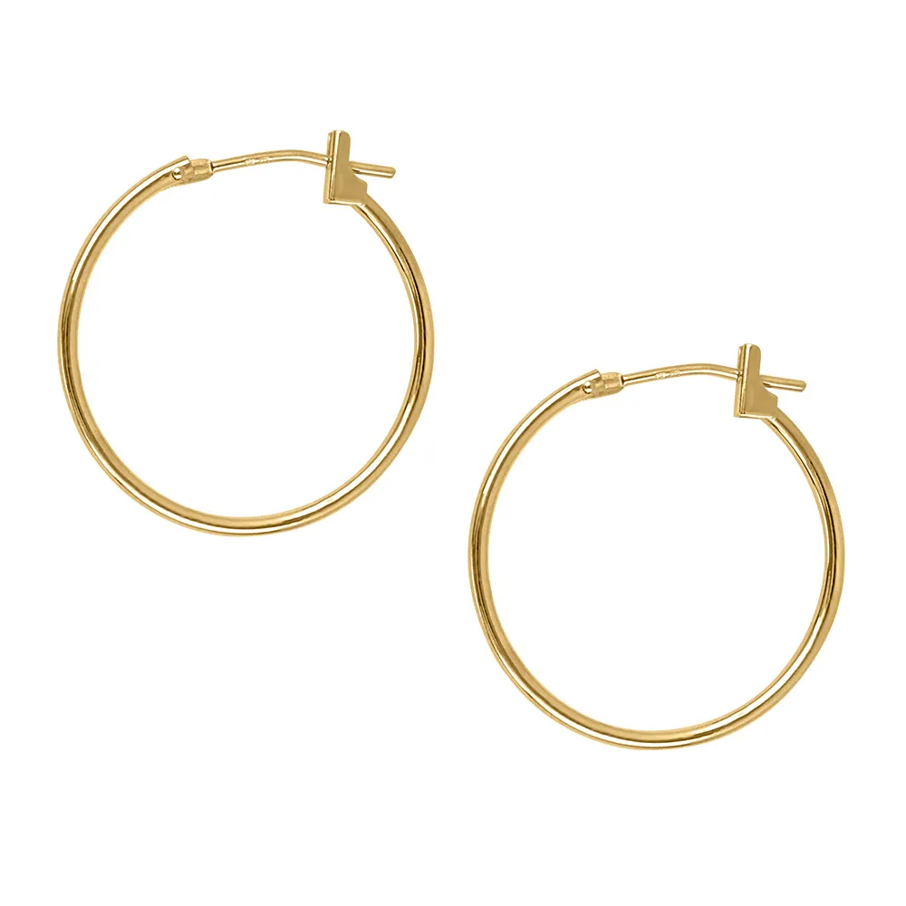 21MM Hoop Earrings 10kt Yellow Gold