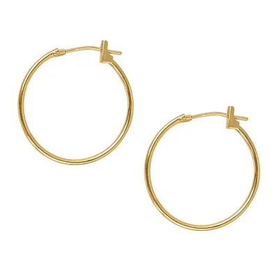 21MM Hoop Earrings 10kt Yellow Gold