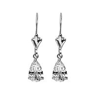 Drop Earrings with Cubic Zirconia in 10kt Gold