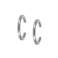 Cuff Earrings in 10kt White Gold