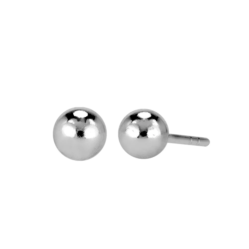Large Classic Sterling Silver Ball Stud Earrings By Otis Jaxon   notonthehighstreetcom