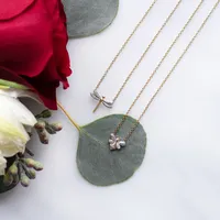 Bee Necklace with .07 Carat TW of Diamonds in 10kt Yellow Gold