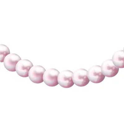 14KT Yellow Gold Pink Cultured Pearl Necklace