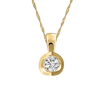 Pendant with .15 Carat Diamond in 14kt Yellow Gold with Chain