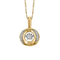 10KT Gold Diamond Luminance Pendant with Chain