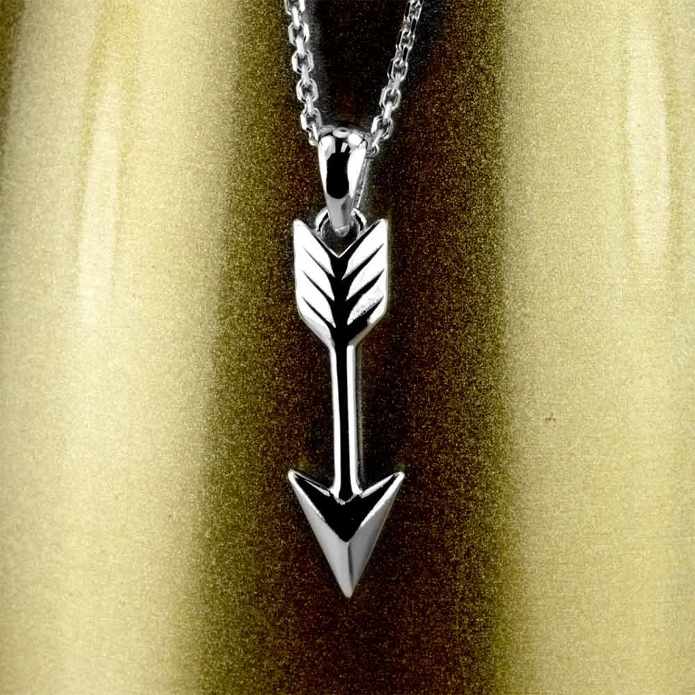 Arrow Pendant in Sterling Silver with Chain