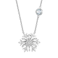 Enchanted Disney Elsa Pendant with .25 Carat TW of Diamonds Sterling Silver Chain