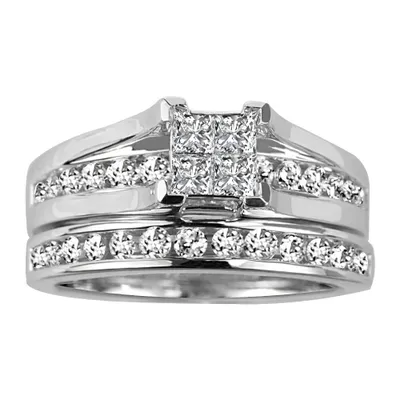 Bridal Set with Carat TW of Diamonds 14kt Gold