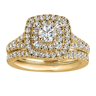 Engagement Ring with 1.25 Carat TW of Diamonds in 14kt Yellow Gold