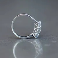 Colourless Collection Three Stone Engagement Ring with .50 Carat TW of Diamonds 18kt White Gold