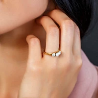 Three Stone Ring with 1.00 Carat TW of Diamonds in 14kt Gold