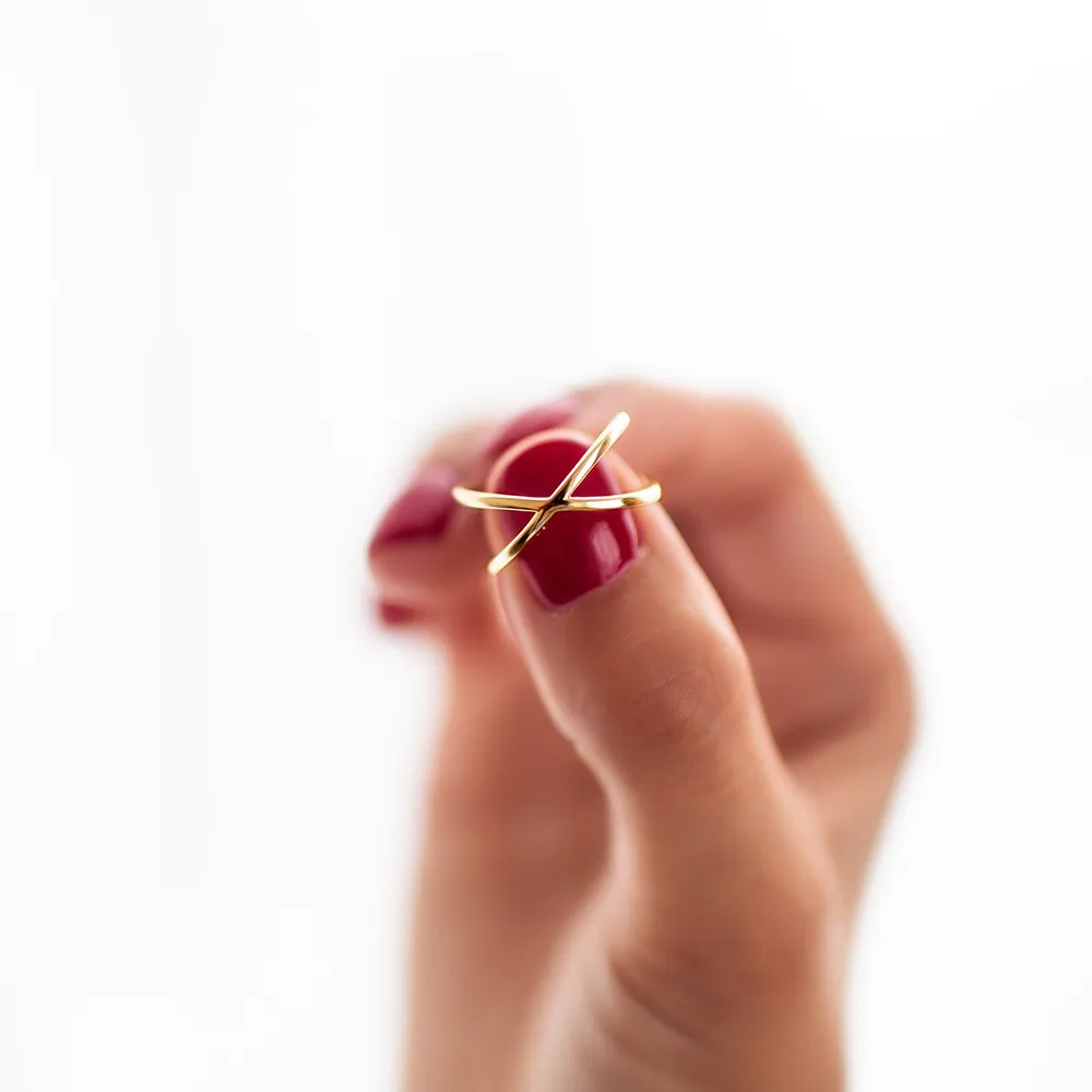 Geometric Ring in 14kt Yellow Gold