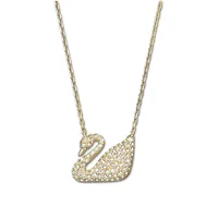 Crystal Swarovski Gold Swan Pendant