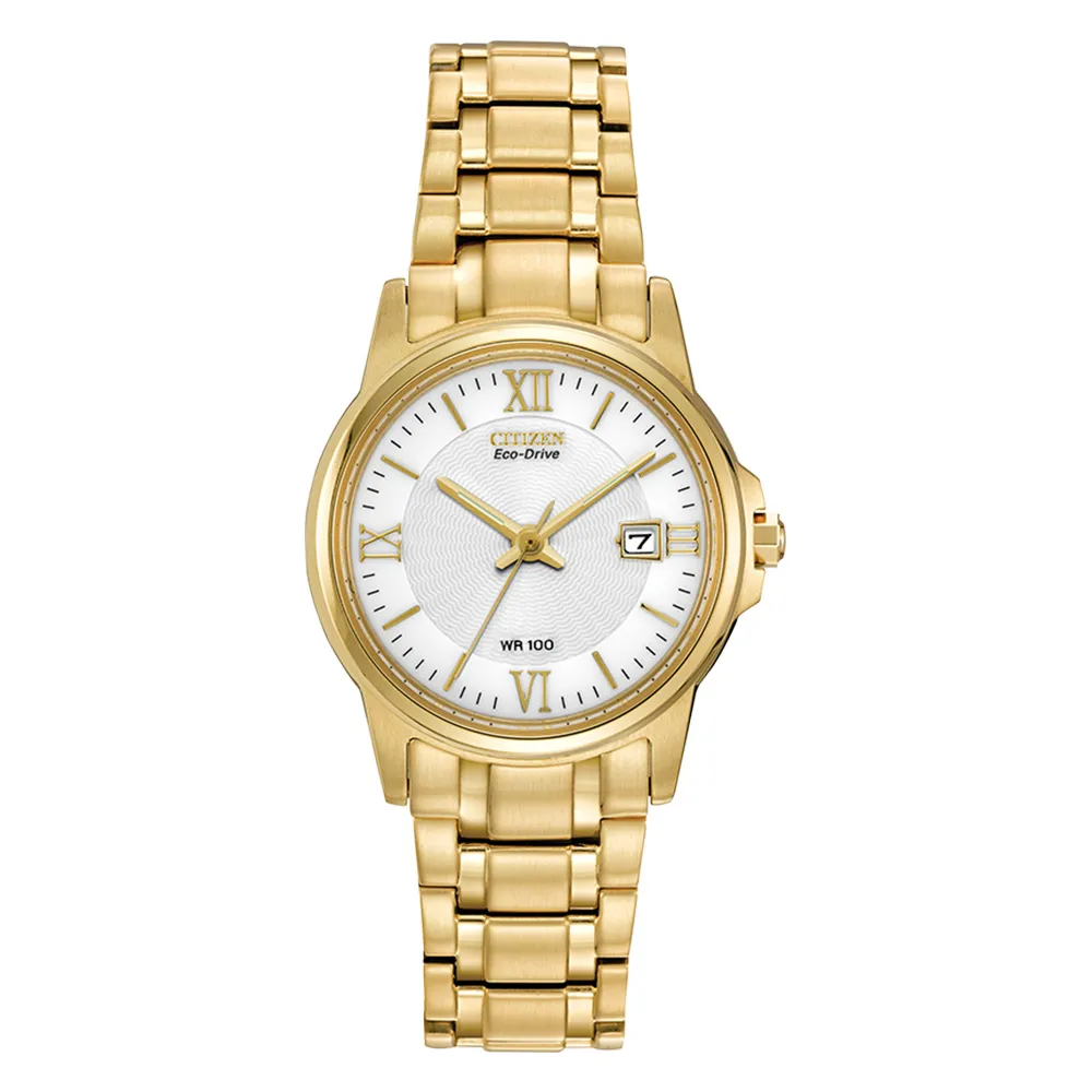 Ladies Citizen Eco Drive Corso Gold Tone Watch