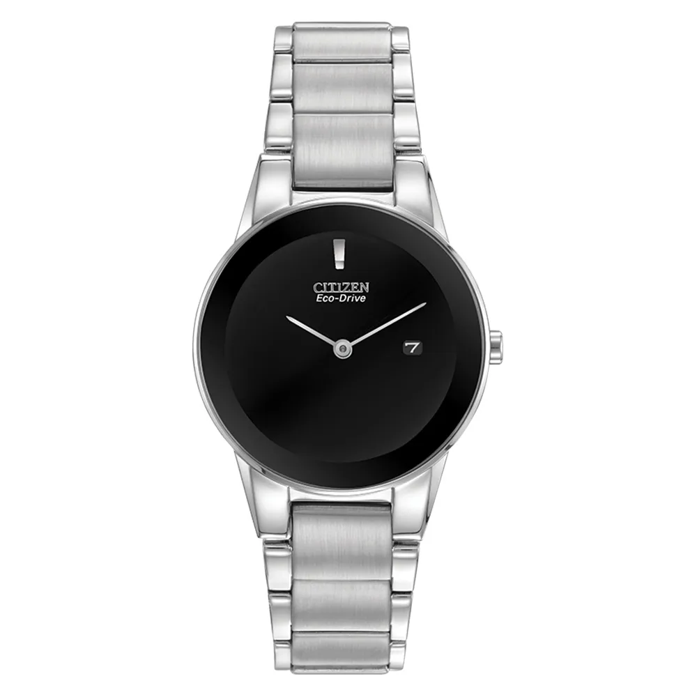 Ladies Citizen Eco Drive Axiom Silver Tone Watch