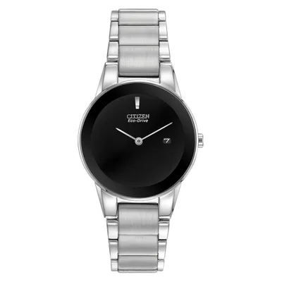 Ladies Citizen Eco Drive Axiom Silver Tone Watch