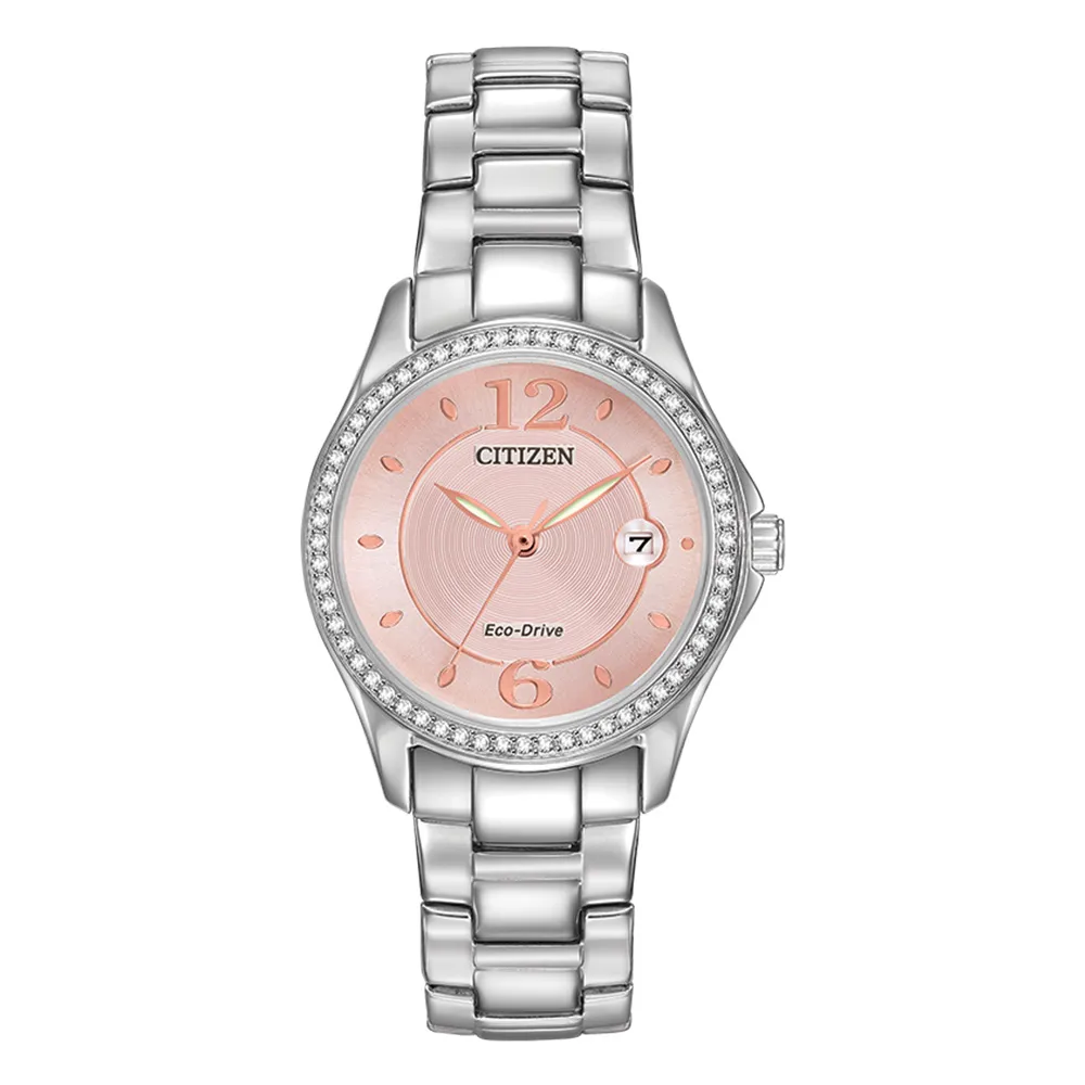 Ladies Citizen Silhouette Crystal Silver Tone Watch