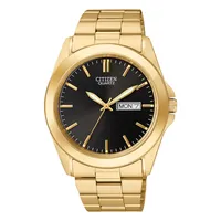 Mens Citizen Quartz Gold Tone Watch