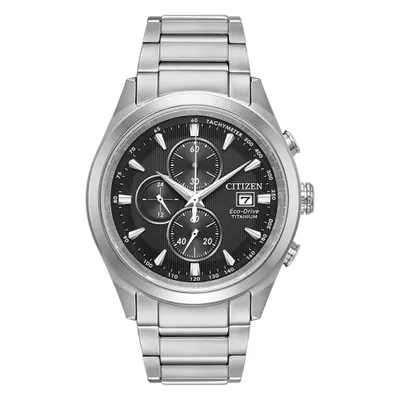 Mens Citizen Eco Drive Chandler Silver Tone Watch