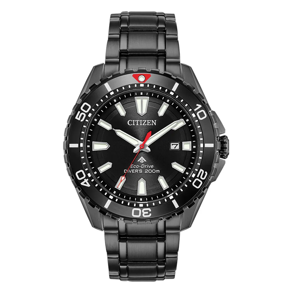 Mens Citizen Eco Drive Promaster Diver Black Tone Watch