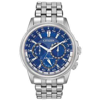 Men’s Citizen Eco-Drive Calender Silver Tone Chronograph Watch