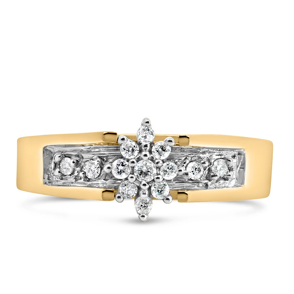 Engagement Ring with .17 Carat TW of Diamonds 10kt Yellow Gold