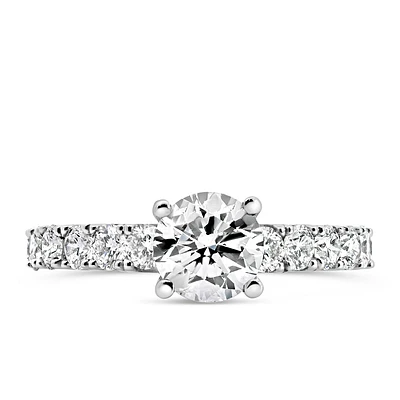 Engagement Ring with 1.84 Carat TW of Diamonds 18kt White Gold