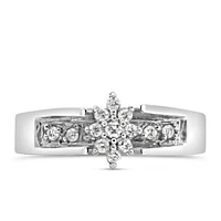 Engagement Ring with .17 Carat TW of Diamonds 10kt White Gold