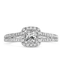 Enchanted Disney Cinderella Engagement Ring with .75 Carat TW of Diamonds 14kt White Gold