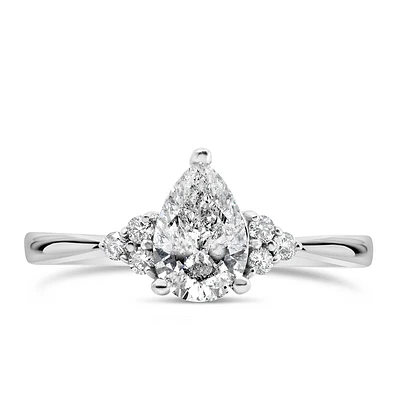 Engagement Ring with .79 Carat TW of Diamonds 18kt White Gold