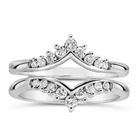 Ring Jacket with .35 Carat TW of Diamonds 14kt White Gold