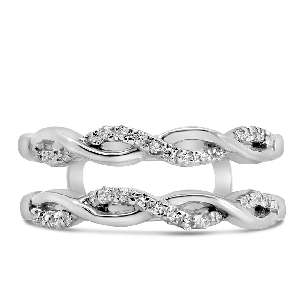 Ring Jacket with .15 Carat TW of Diamonds in 14kt White Gold