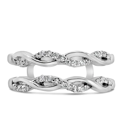 Ring Jacket with .15 Carat TW of Diamonds in 14kt White Gold