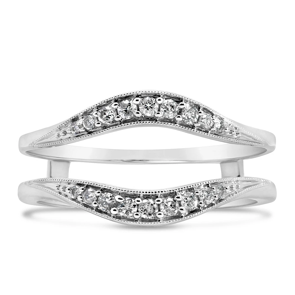 Ring Jacket with .20 Carat TW of Diamonds 14kt White Gold