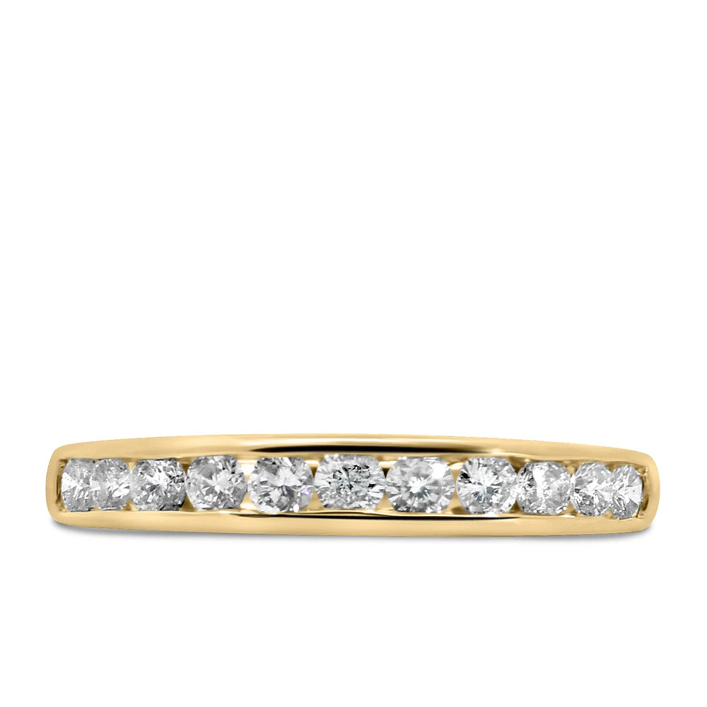 Wedding Band with Carat TW of Diamonds in 14kt Yellow Gold