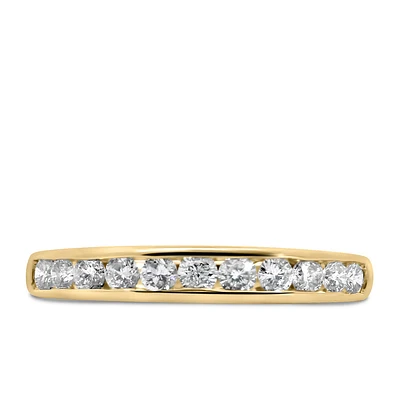 Wedding Band with Carat TW of Diamonds in 14kt Yellow Gold