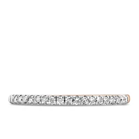 Wedding Band with Carat TW of Diamonds 14kt Rose Gold