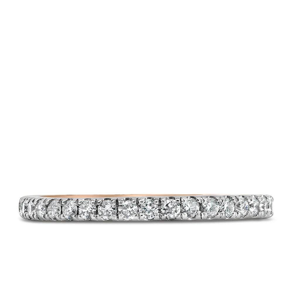Wedding Band with .33 Carat TW of Diamonds in 14kt Rose Gold