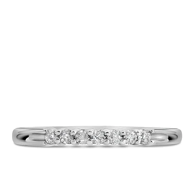 Wedding Band with .15 Carat TW of Diamonds in 14kt White Gold