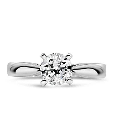 Great Canadian Solitaire Engagement Ring with 1.00 Carat Diamond 14kt White Gold