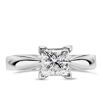 Great Canadian Solitaire Engagement Ring with 1.00 Carat Diamond 14kt White Gold