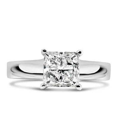 Canadian Solitaire Engagement Ring with 1.50 Carat Diamond 14kt White Gold