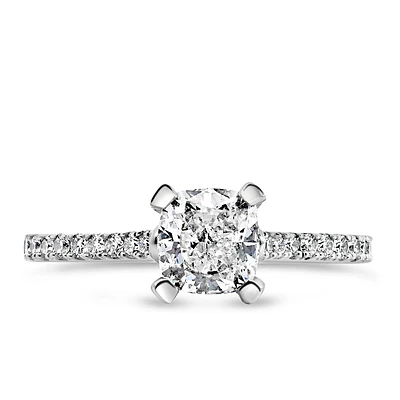 Fire of the North Engagement Ring with 1.18 Carat TW Diamonds 18kt White Gold