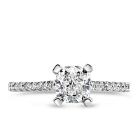 Fire of the North Engagement Ring with 1.18 Carat TW Diamonds 18kt White Gold