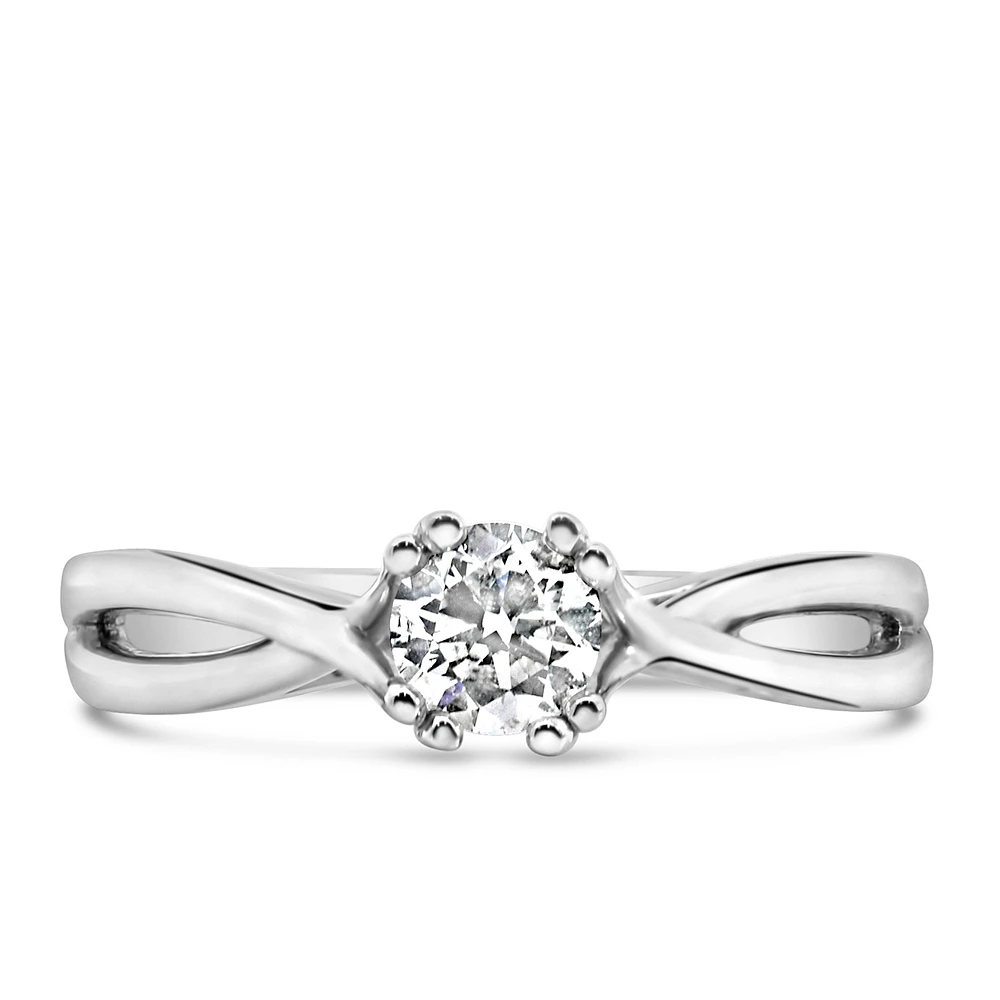 Fire of the North Diamond Engagement Ring with .40 Carat TW Diamonds 14kt White Gold