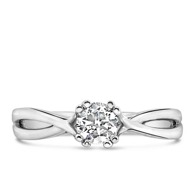 Fire of the North Diamond Engagement Ring with .40 Carat TW Diamonds 14kt White Gold