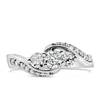 Fire of the North Diamond Engagement Ring with .70 Carat TW Diamonds 14kt White Gold