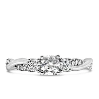 Fire of the North Engagement Ring with .54 Carat TW Diamonds 14kt White Gold