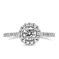 Fire of the North Halo Engagement Ring with .67 Carat TW Diamonds 14kt White Gold